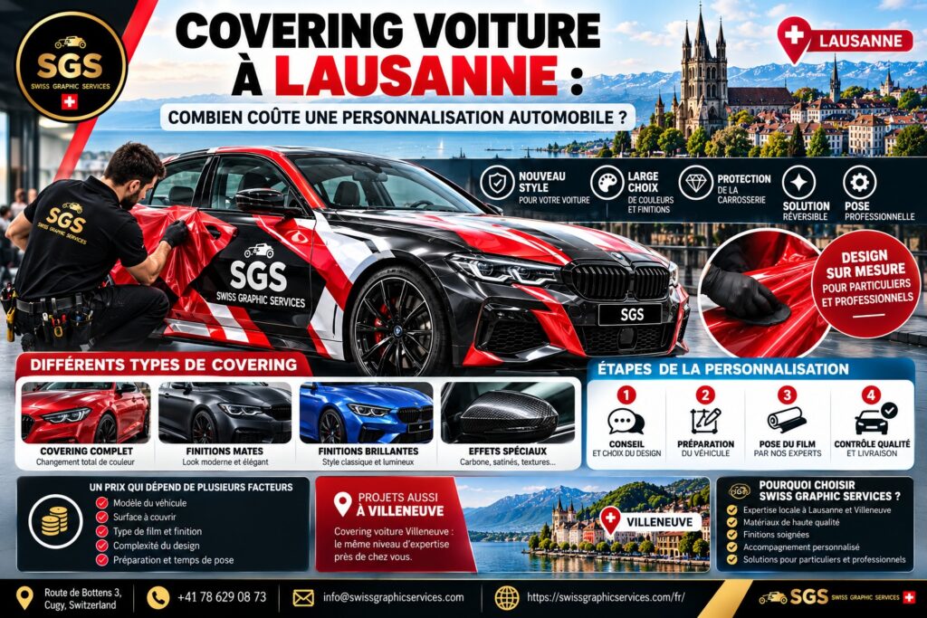 Covering voiture à Lausanne : combien coûte une personnalisation automobile ?