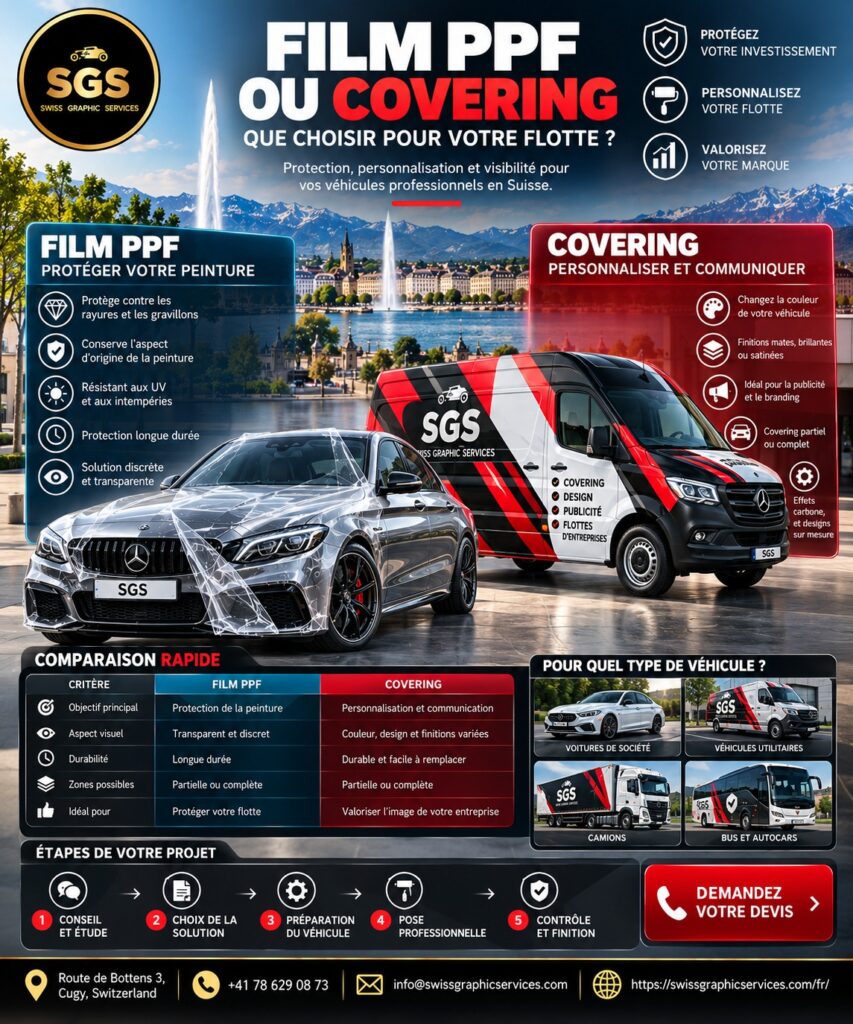 Film PPF ou covering : que choisir pour votre flotte ?