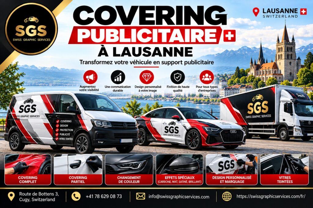Covering publicitaire à Lausanne : transformez votre véhicule en support publicitaire